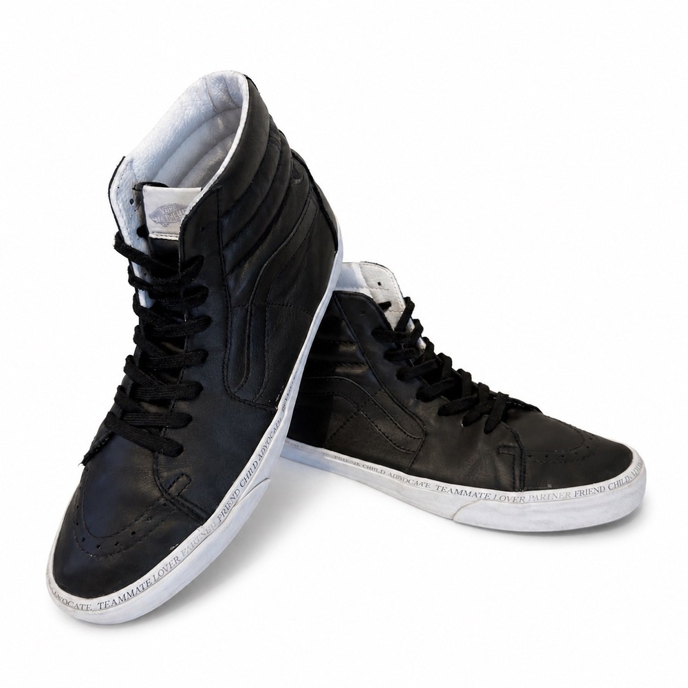 Vans Sk8-Hi‎ Divine Energy Black Leather High Top Sneakers Mens 12 721454